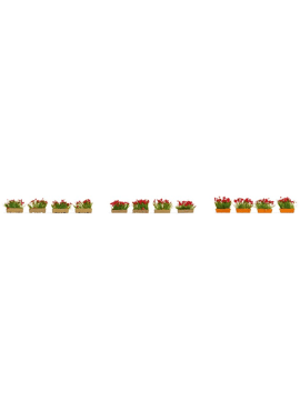 NOCH 14010 / H0 Bloembakken bloeiend rood