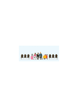 PREISER 65601 /  Spoor 0 Voorbijgangers. 18 ongeverfde miniatuurfiguren