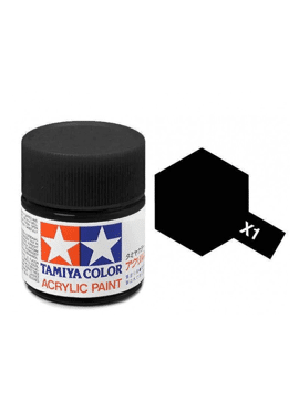 TAMIYA X1 / ZWART blinkend 10ml acryl