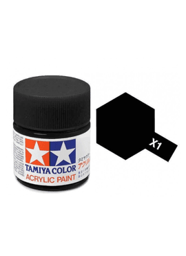 TAMIYA 81501 / Acryl MINI X1 ZWART 10ml Blinkend