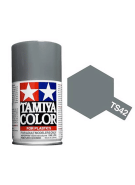 TAMIYA 85042 / Acryl TS42 GRIS CLAIR METALLISESpuitbus 100ml