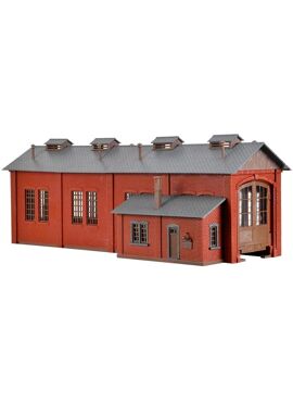 Vollmer 43480 / H0 Loco shed with door lock mechanism,single track