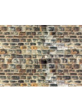 Vollmer 46045 / H0 Wall plate sandstone light-grey of cardboard,25 x 12,5 cm, 10 pcs.