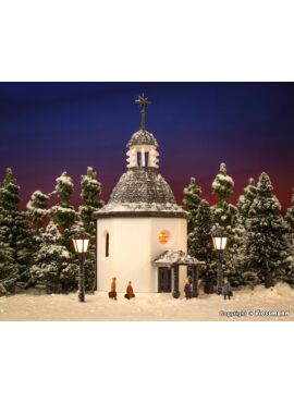 Vollmer 49412 / Z Silent Night Memorial Chapel with LED lightingand artificial snow, functional kit
