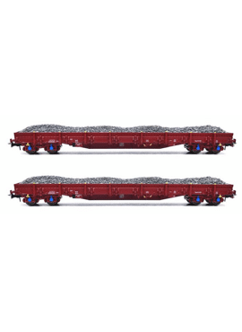 B-models 45445 / NMBS Set met 2 Res wagens met belading 