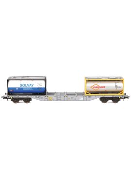 B-Models 54130 / Sgns AAE Cargo, D-AAEC - TRW met 20ft tankcontainers Solvay & Eurotainer