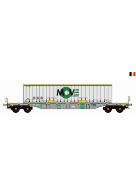 B-models 54422 / Sgns wagon, LINEAS Belgium, met Swap Body container  MOVE intermodal 