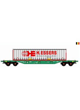 B-models 54425 / Sgns wagon, LINEAS Belgium, met Swap Body container  H.ESSERS 