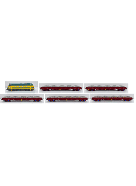 Van Biervliet 9128.05 / SET 6250 met logo Tuc Rail + 5 platte wagons Infrabel Mfx-sound