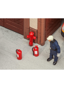 FALLER 180950 / 6 BRANDBLUSSERS EN 2 BRANDKRANEN