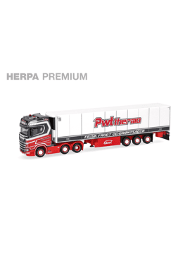 Herpa 960724 / Scania CS 20 HD koeltrailer PWT – Peter Wouters (België)