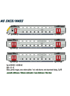 LSModels 43101 / NMBS 3 M6-rijtuigen met stuurstand DC