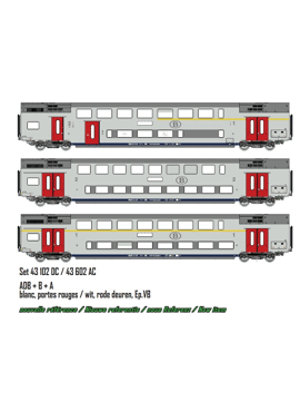 LSModels 43602 / NMBS 3 M6-rijtuigen (voor Marklin)