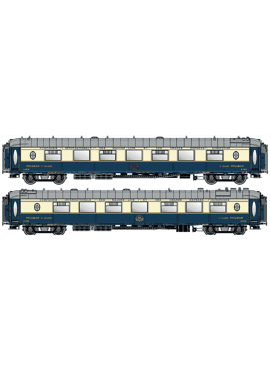 LSModels 49180 / set Pullman salonrijtuig WP+WPc van de CIWL, tijdperk II met binnenverlichting