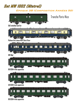 Models World MW1002 / SNCF Personenwagen-Set Mistral Ep.3
