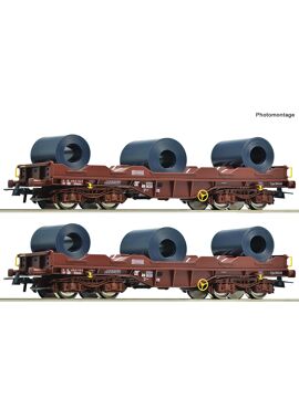 Roco 76338 / 2 coils-transportwagens NMBS 