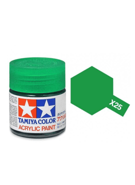 TAMIYA 81525 / Acryl MINI X25 Transparant groen 10ml Blinkend