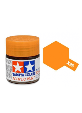 TAMIYA 81526 / Acryl MINI X26 Oranje Transparant 10ml Blinkend