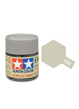 TAMIYA 81532 / Acryl MINI X32 Titanium Zilver  10ml Blinkend