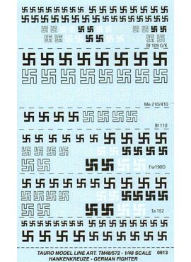 TAURO TM48/572 - 1:48 Luftwaffe WW2 Swastika decal vel