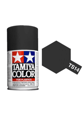 TAMIYA 85014 / Acryl TS14 Zwart (blinkend)  Spuitbus 100ml