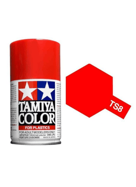 TAMIYA 85008 / TS8 Italian Red (blinkend) Spuitbus 100ml