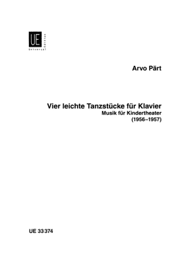 Arvo Pärt - 4 leichte Tanzstücke