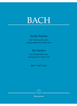 Six Suites for Violoncello solo BWV 1007-1012 arranged for Viola solo