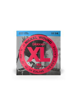 D'Addario EXL145 12-54 Heavy Plain Third, XL Nickel Electric Guitar Strings