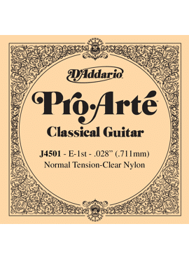 D'Addario J4501 Pro-Arte Nylon Classical Guitar Single String Normal Tension First String