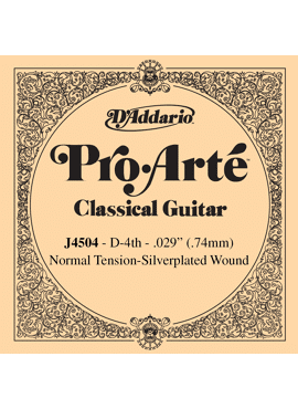 D'Addario J4504 Pro-Arte Nylon Classical Guitar Single String Normal Tension Fourth String