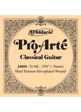 D'Addario J4604 Pro-Arte Nylon Classical Guitar Single String Hard Tension Fourth String