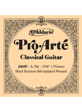 D'Addario J4605 Pro-Arte Nylon Classical Guitar Single String Hard Tension Fifth String