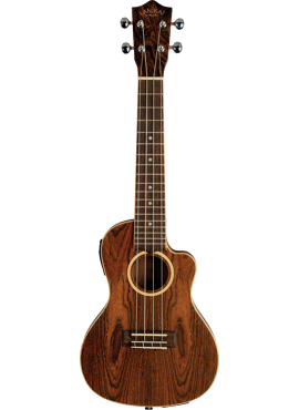 LANIKAI thinbody Concertukelele, ExoticFigured Bocote met voorversterker en tas