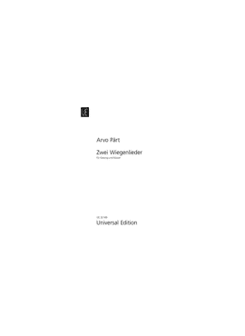 Arvo Paert - Two Lullabies