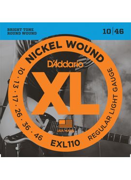 D'Addario EXL110 Nickel Wound Electric Guitar Strings Regular Light 10-46