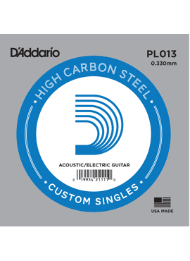 D'Addario PL013 Plain Steel Guitar Single String .013