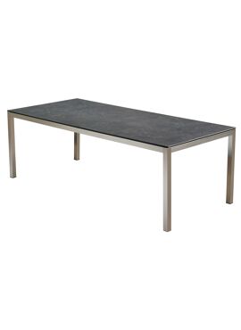 Fly table Silver - Ceramic top 220x100
