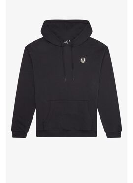 Patched overhead hoodie