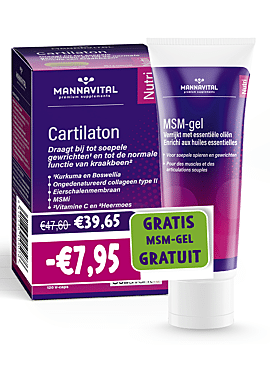 Mannavital Cartilaton 120 v-cps met GRATIS MSM-gel