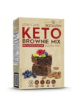 Bezgluten Keto Brownie Mix glutenvrij/zonder toegevoegde suiker 150g