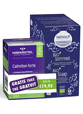 Mannavital Calmiton forte 60tabl PROMO met gratis Infusie Slaap