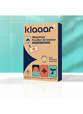 Klaaar Wasstrips donkere was (40 stuks)