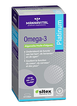 Omega-3 Platinum Algenolie 100% vegan 60sgls