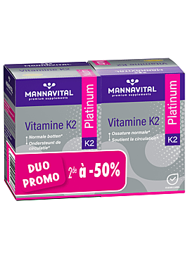 Mannavital Vitamine K2 PROMO DUO-pack 2e aan -50%