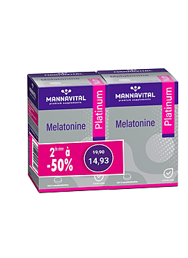 Mannavital Melatonine platinum DUO-pack (2e aan 50%)