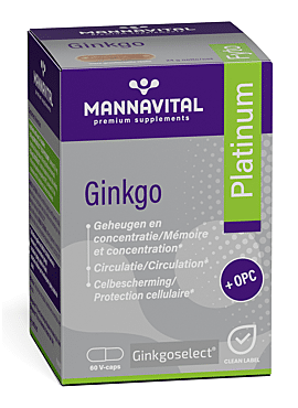 Mannavital Ginkgo Platinum + OPC 60vcps