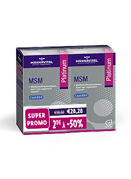 Mannavital MSM platinum 180tbl PROMO duo 2e aan 50%
