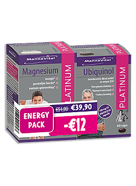 Energypack Magnesium 90 V-compr en Ubiquinol 60 caps promo -12EUR