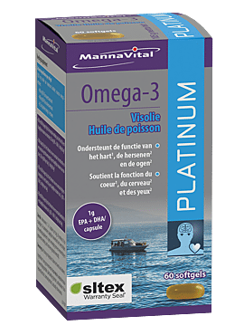 Mannavital Omega-3 Platinum Visolie 60 softgels